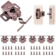 Photo 1 of 8 Pcs Cabinet Latch Double Roller Catch, Catch Hardware for Cupboard Closet Cabinet Door Latches and Catches, Cold Rolled Steel Cabinet Latches with Spear Strike, Red Bronze