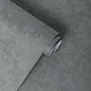Photo 1 of Peel and Stick Wallpaper Removable Wallpaper Modern Grey-Green Embossed Thicken Self Adhesive Textured Contact Paper for Cabinets Walls Waterproof Vinyl Roll 393.7"x 15.7"