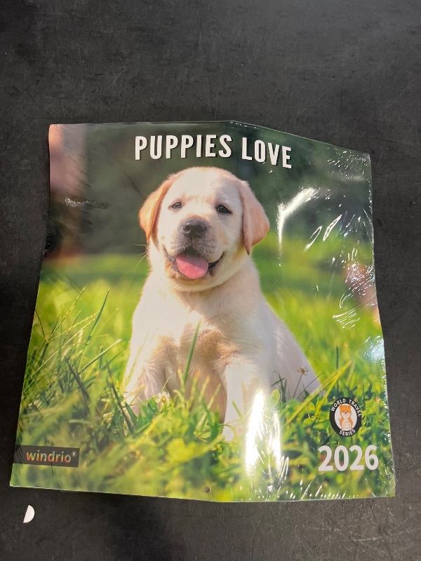 Photo 1 of 2026 Wall Calendar,Calendar 2026, November 2025 - December 2026, Wall Calendar Puppies, 12" x 24" Opened,Full Page Months Thick & Sturdy Paper for Calendar Organizing & Planning