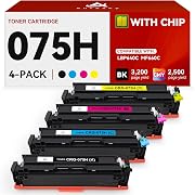 Photo 1 of 075H 075 Toner Cartridge Set Replacement for Canon 075 075H Toner for Canon MF665Cdw MF663Cdw LBP646Cdw MF662Cdw MF660C LBP640C LBP647Cdw Printer (with Chip, 4 Pack)