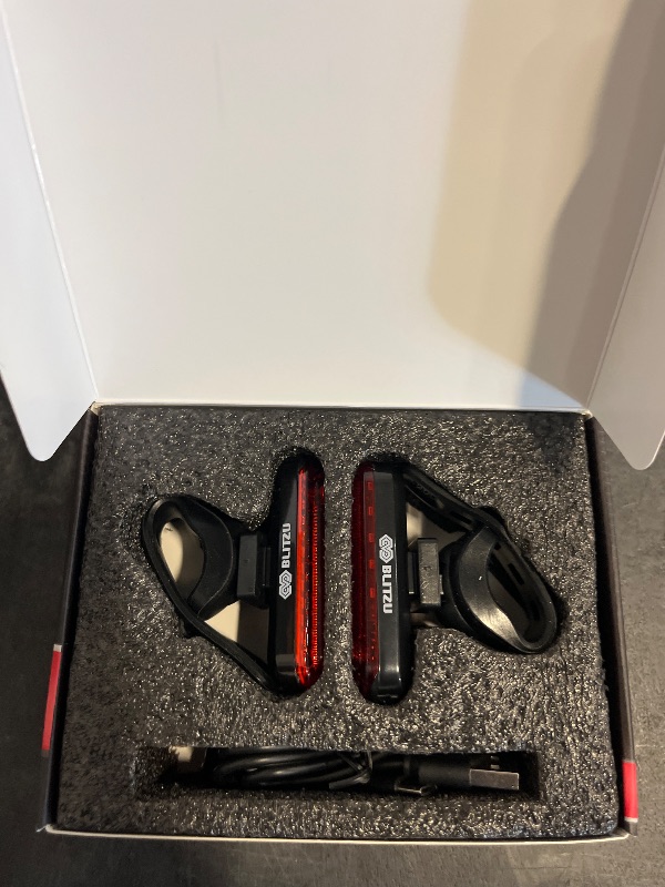 View 2 of BLITZU Bike Tail Light, 2 Pack USB-C Rechargeable LED Bicycle Rear Lights