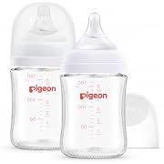 Photo 1 of Pigeon Glass Baby Bottles Wide Neck, 5 Oz, Pack of 2