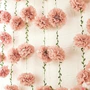 Photo 1 of Homarkable Pink Tissue Paper Pom Pom Garlands, Paper Flowers for Birthday Decorations, Baby Shower, Wedding Engagement, Bridal Shower, Spring Summer Party Decorations, 4 Pcs