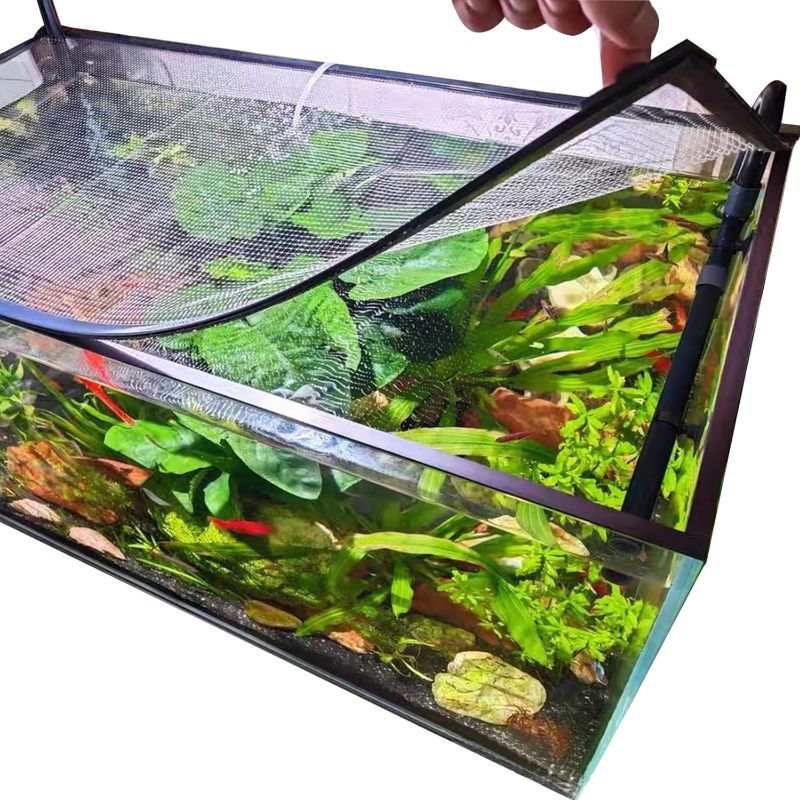 Photo 1 of Magnetic Aquarium Anti-Jumping net Cover mesh to Protect Fish Jumping Out of Fish Tank