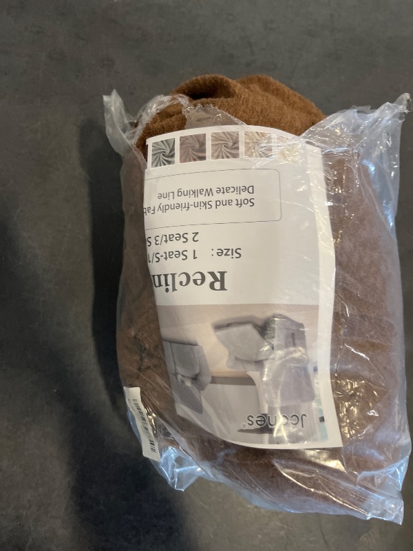 View 2 of 3 Pieces Plush Fabric Extra Small Recliner Chair Covers Stretch Recliner Slipcover for Lazy Boy Wide Recliner Chair Washable (Chocolate)
