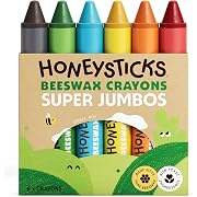 Photo 1 of Honeysticks Super Jumbo Crayons (6 Pack) - 100% Pure Beeswax, Extra Large