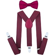 Photo 1 of Kids Suspenders and Bow Tie Set, Adjustable Suspenders for Boys