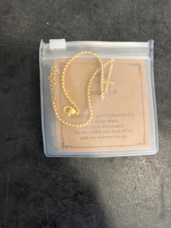 View 2 of Cross Bracelet for Men with Inspirational Card