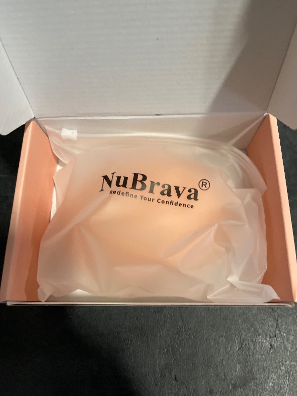 View 2 of Size C cup NuBrava Sticky Bra Push up, Invisible Strapless Adhesive Bra, (C Cup) Creme