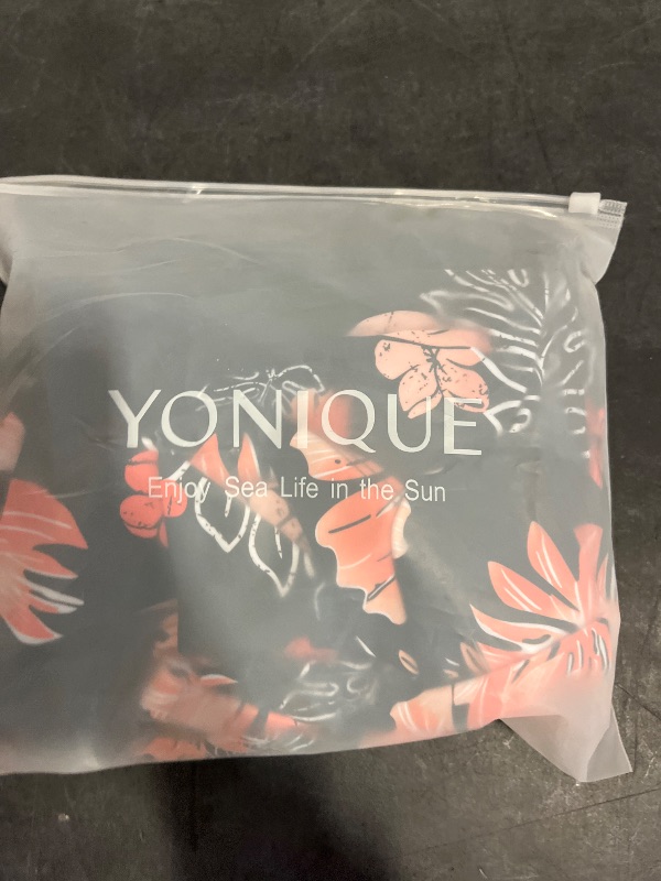 View 2 of Size 18W Yonique Plus Size High Neck Tankini Two Piece Bathing Suits with Skirt