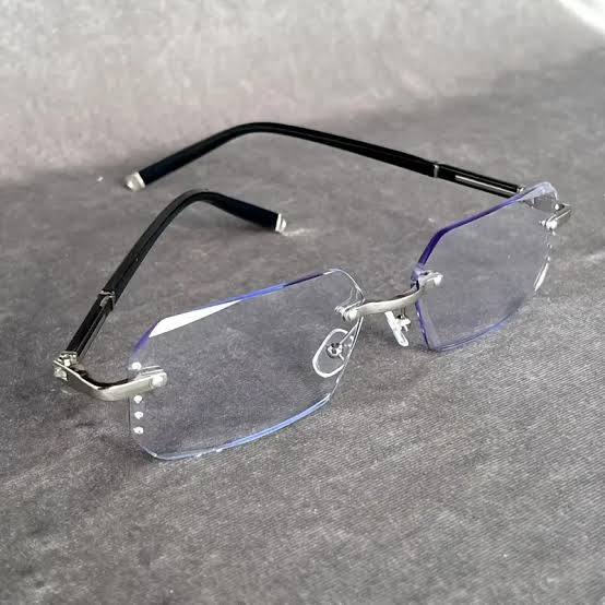 Photo 1 of Blue transparent lens frame glasses 