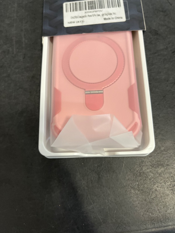 Photo 1 of CHAOFEnG Designed for iPhone 15 Pro Case with Magnetic Stand [Military Drop Protection][Compatible with Magnet] Shockproof 15 Pro Phone Case with Ring Holder, Pink