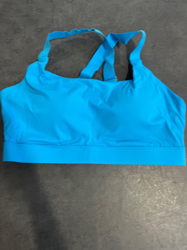 Photo 1 of (L) RUNNING GIRL Sports Bras for Women High Support, Adjustable Straps Criss-Cross Hook Back Sports Bras for Women with Sewn in Pads_WX3125_Bright Blue_L