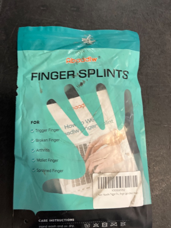 Photo 1 of Abaadlw Finger Splint 2 Pcs, Adjustable Index Finger Splint, Finger Splint Middle Finger, Ring Finger Splint, Pinky Finger Splint,Hand Brace