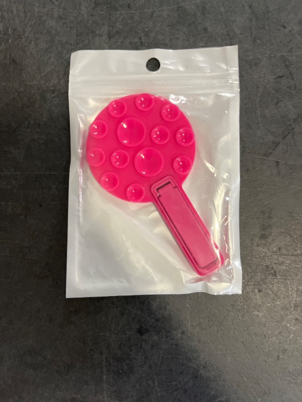 Photo 1 of 2 In 1 Silicone Sticky Phone Grip, Combines a Powerful Suction Cup and a Durable Mount, Suitable for Any Phone Model Provides Multiple Mounting Options for Selfies and Tiktok Video Recording?Rose Red?