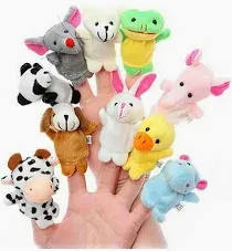 Photo 1 of 10PC Cute Animal Finger Puppets Set, Soft Velvet Hand Puppets for Kids Storytelling, Small Finger Dolls Cute Children's Toys Hand Puppets Finger Puppets 10PC