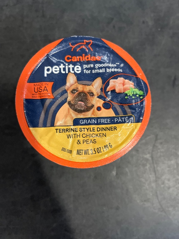 View 2 of 3 pack Canidae Pure Petite Premium Wet Dog Food for Small Breeds, Pate with Chicken & Peas, 3.5 oz, Grain Free