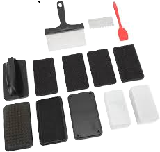 Photo 1 of 13 Pcs Griddle Cleaning Kit for Blackstone,Flat Top Grill Accessories Cleaner Tool with Durable Scraper, Grill Brush, 2×Cleaning Brick,Scouring Pads,Easy Clean Greasy Dirty
