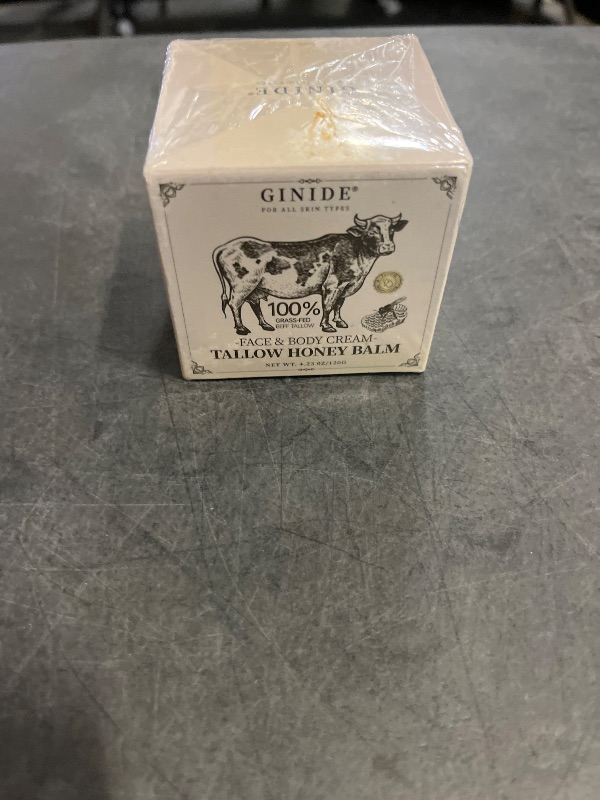 Photo 1 of GINIDE Beef Tallow for Skin, Tallow and Honey Balm, Tallow Face Moisturizer, Grass Fed Beef Tallow for Face - Sensitive Dry Skin Repair, Deeply Nourishing, Fragrance Free, 4.23 Oz