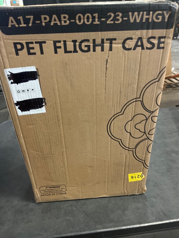 Photo 1 of 22-Inch Dog Crate Plastic 2-Door Top Loading Cat Carrier, Hard-Sided Dog Travel Carrier for Small Dogs and Cats, Ventilation and Security Lock Design for Pets up to 22 lbs (Grey)