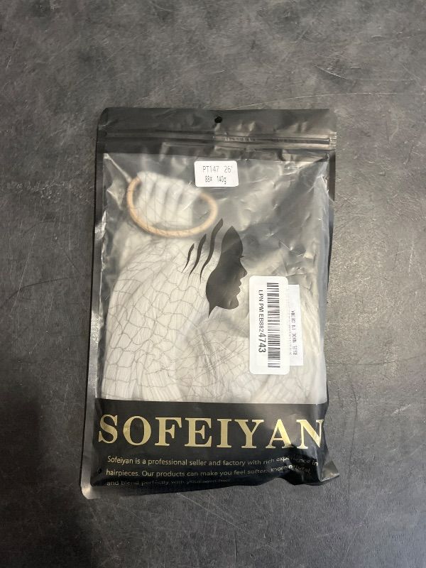 View 2 of SOFEIYAN Long Braid Ponytail Extension with Hair Tie Straight Sleek Wrap Around Hair Extensions Braid Pony Tail Fluffy Natural Soft Synthetic Hairpieces for Women Daily Wear, 26 inch-Silver Mist Grey