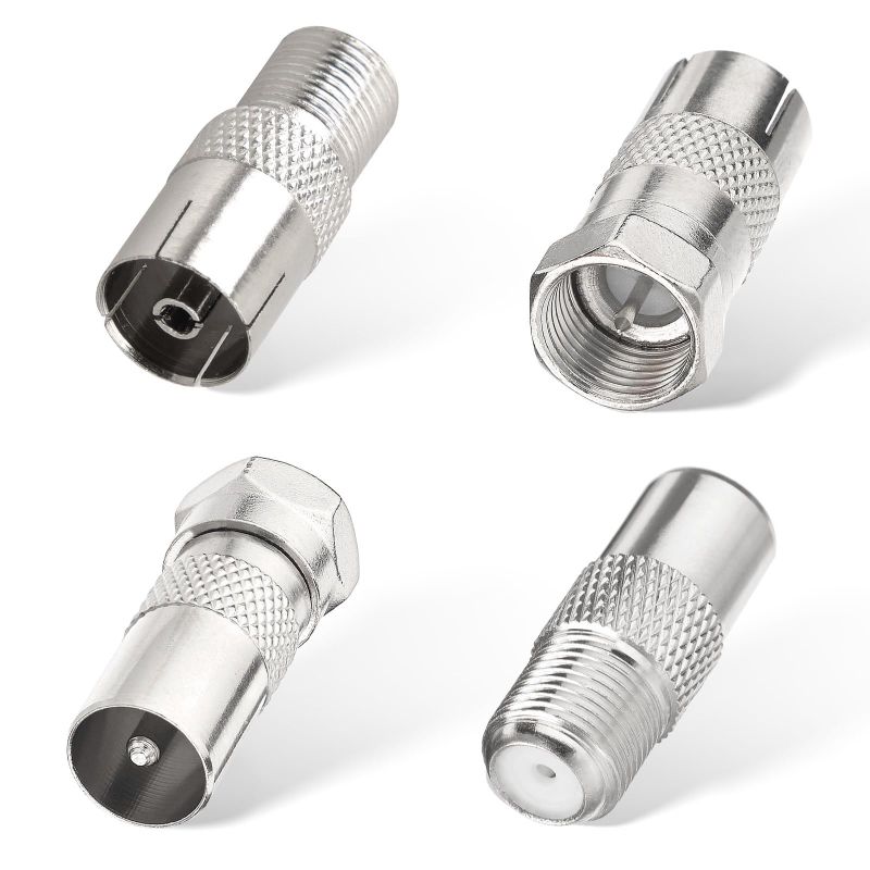 Photo 1 of Superbat F Female/Male to TV Pal Male/Female RF Coaxial Adapter Connectors Kit 4 Pcs