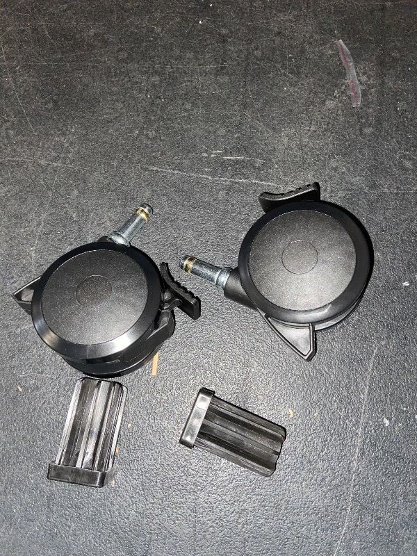 Photo 1 of 2 Pieces Locking Casters BBQ Grill Part 70360 Yard Component Patio Wheel Locking Mechanism Garden Maintenance Easy to Install