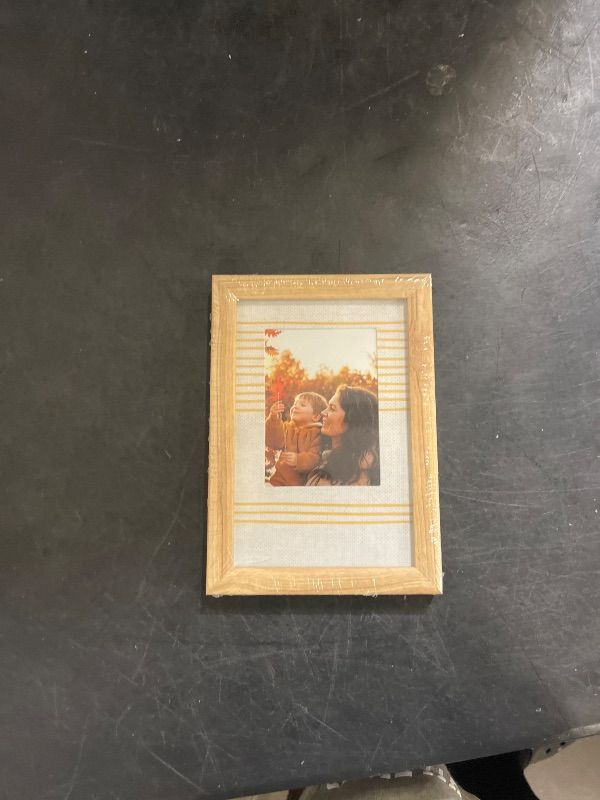View 1 of 3 pack yellow stripe 3in x4in picture frame