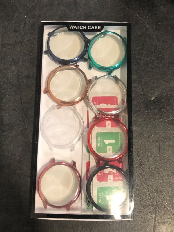 Photo 1 of BHARVEST [8 Pack] Screen Protector Case Compatible with Samsung Galaxy Watch Active 2 44mm, Flexible TPU Plated All Round Scratch Resistant Protective Bumper Case (8 Colors, Active 2 44mm)