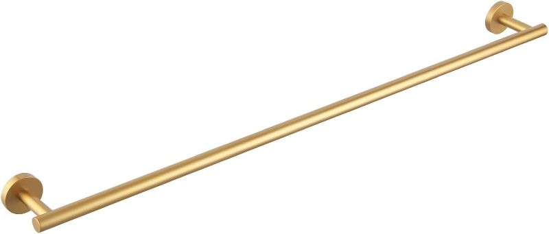 Photo 1 of **Missing Second Knob** GERZWY Stainless Steel 33-Inch Bathroom Towel Bar Gold Towel Rack Wall Mounted Towel Rail Bath Towel Rod AG1101C85-BE