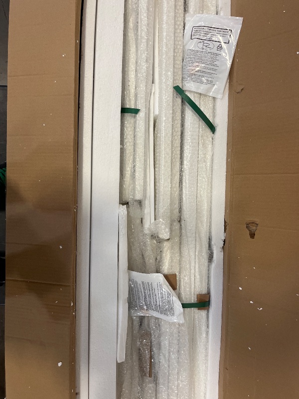 Photo 1 of LOVMOR Accent Tall Tower White Storage Cabinet Rustic Wood with two doors and two drawers