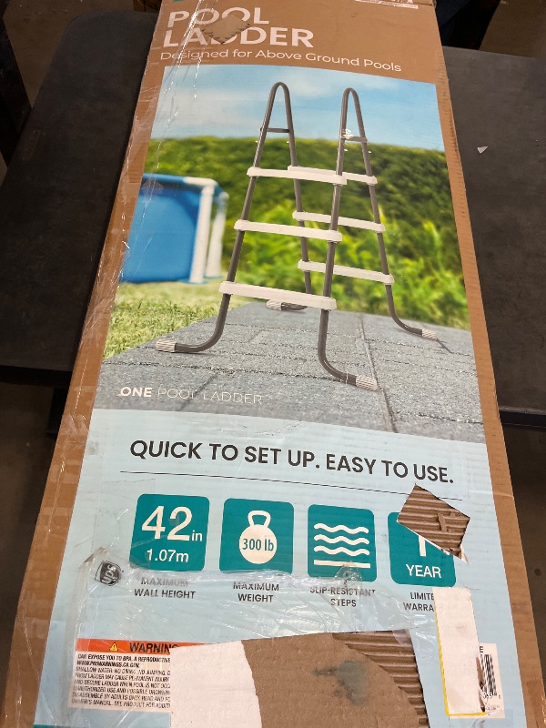 Photo 1 of Intex Above Ground Steel Frame Swimming Pool Ladder for 42-in. Wall Height Pools