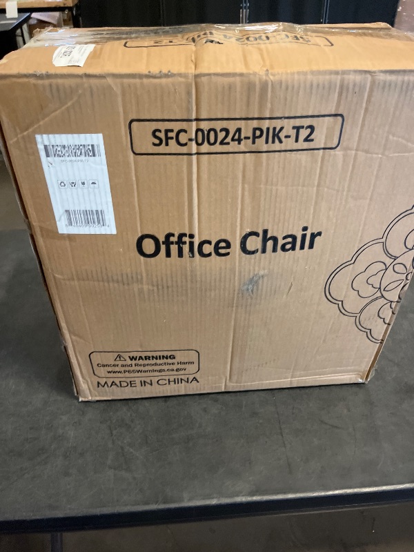 Photo 1 of Athena Collection Ergonomic Office Chair, Mid-Back Swivel Desk Chair, Pink