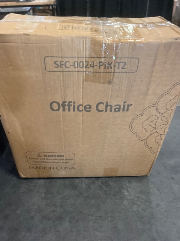 Photo 1 of Athena Collection Ergonomic Office Chair, Mid-Back Swivel Desk Chair, Pink