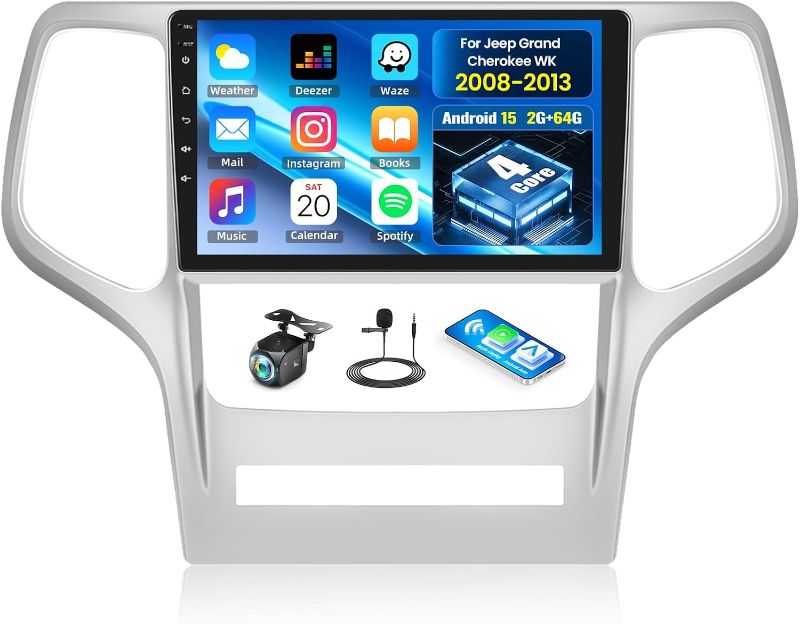 Photo 1 of [4 Core+64G] Android 13 Car Stereo for Jeep Grand Cherokee WK 2008-2013