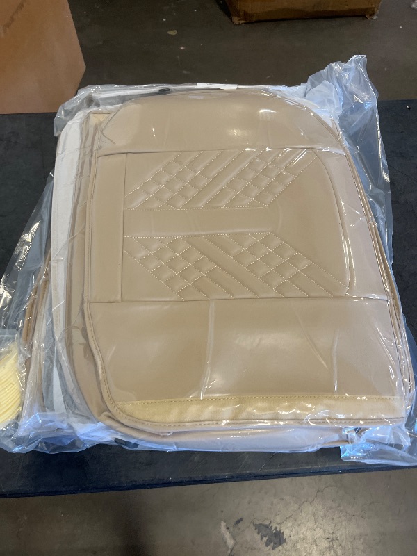 Photo 1 of BDK PolyPro Car Seat Covers Full Set in Solid Beige, Front and Rear Split Bench Seat Covers for Cars, Easy to Install Car Seats Cover Set and Accessories for Auto Trucks Van SUV - Solid Beige