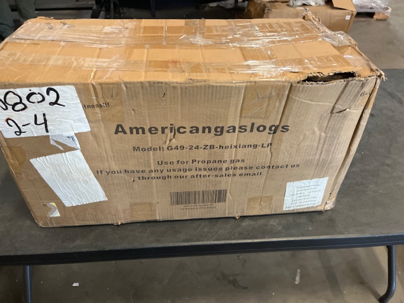 Photo 1 of 18-24 Inch Ventless Fireplace Logs Set with Remote Control, Only Used for Natural Gas,Heats up to 37000BTU (Natural Gas Fireplace Black Oak, 24Inch)