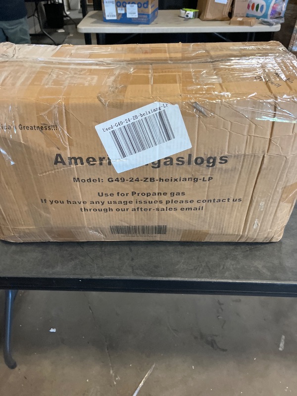 Photo 1 of 18-24 Inch Ventless Fireplace Logs Set with Remote Control, Only Used for Natural Gas,Heats up to 37000BTU (Natural Gas Fireplace Black Oak, 24Inch)