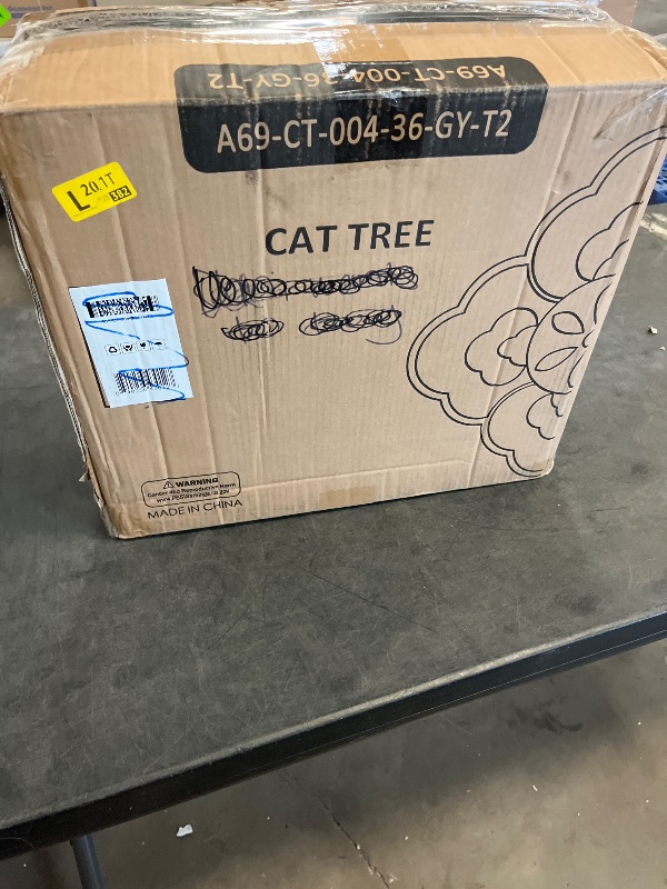 Photo 1 of Cat Tree - 35.5'' Height - w/Ladder, Fabric Scratching Post, Basket Lounge