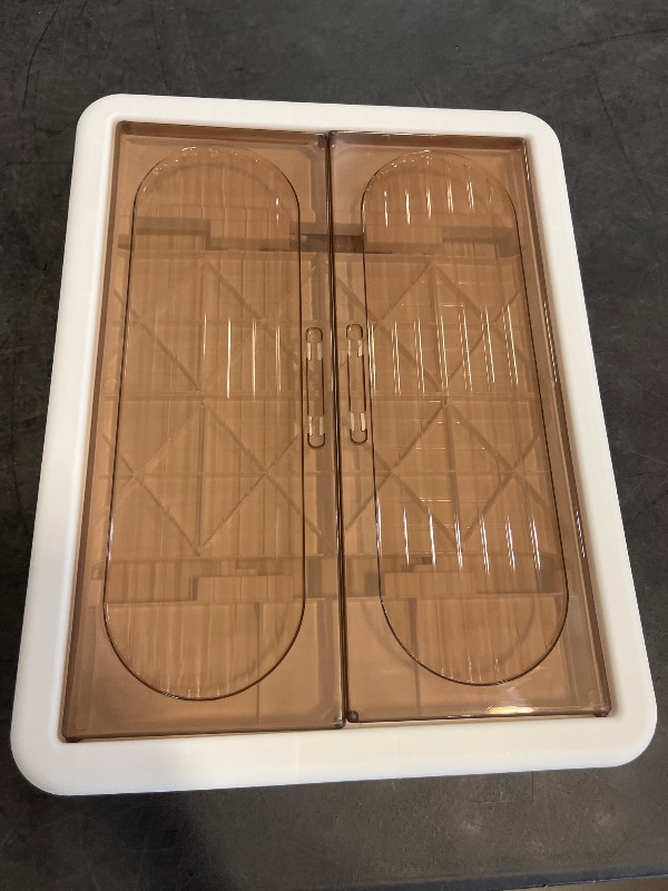 Photo 1 of Baoblaze Bathroom Makeup Organizer Storage Rack Wall Mounted Hanging Storage Holder Cosmetics Organizer for Bathroom Accessories Decor
