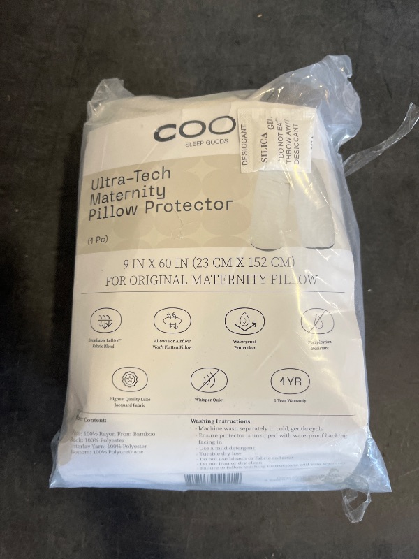 View 2 of Coop Home Goods Ultra-Tech Waterproof Maternity Pillow Protector – Zippered Cover for U-Shaped Maternity Pillows, Oeko-Tex Certified, Breathable, Machine Washable