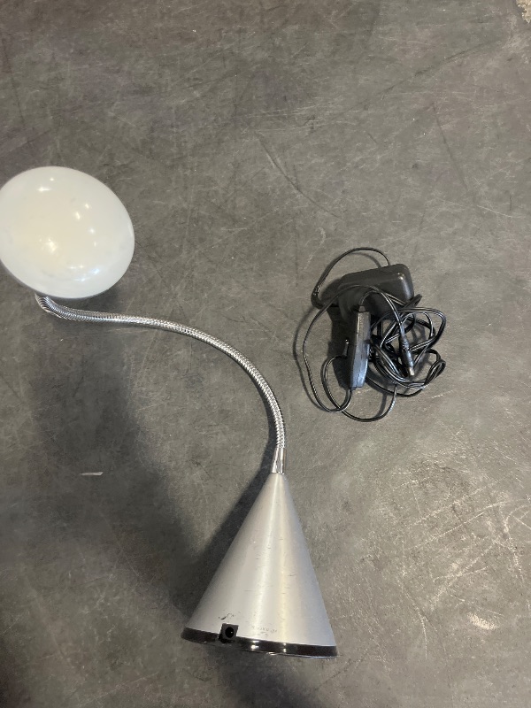 View 2 of OttLite LED Cone Desk Lamp, Silver