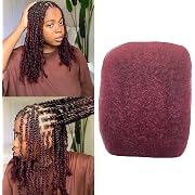 Photo 1 of kinkys bulk human hair 8-28 inch kinky bulk 100% human hair for dreadlock extensions repair loc making twists (99J, 8inch)