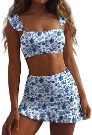 Photo 1 of Size M  Santorini Bella Crop Top & swim skirt