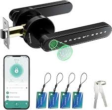 Photo 1 of Evanshow Smart Door Knob Fingerprint Lock 4-in-1 Keyless Entry (Fingerprint/App/Code/Key) Biometric Door with Auto-Lock Easy Install for Home/Bedroom/Office-Grey