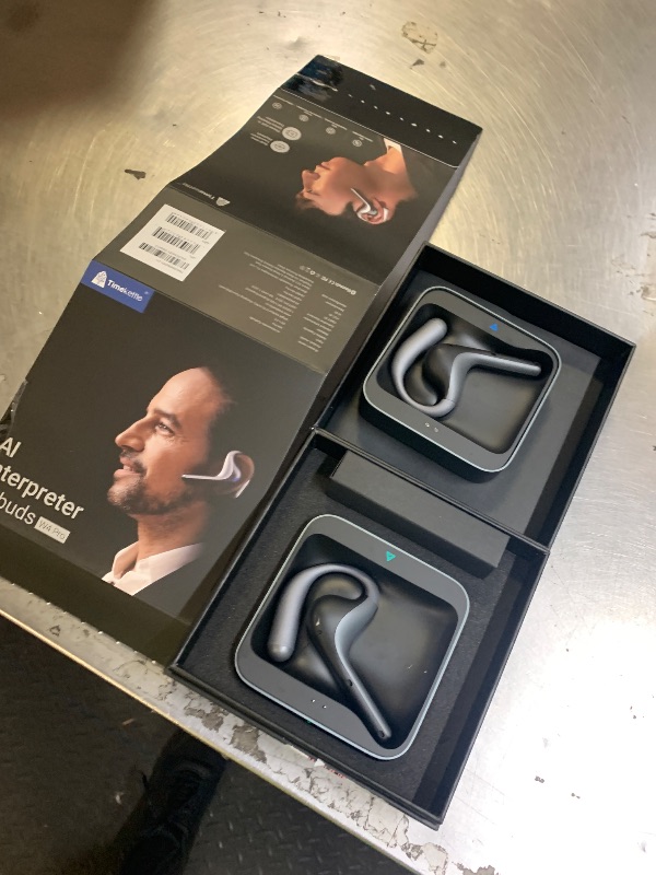 Photo 1 of Timekettle W4 Pro AI Interpreter Earbuds, Real-Time Bidirectional Voice Translation,50+ Languages, Video and Call Bluetooth Translator,for Business, Compatible with iOS/Android Gray