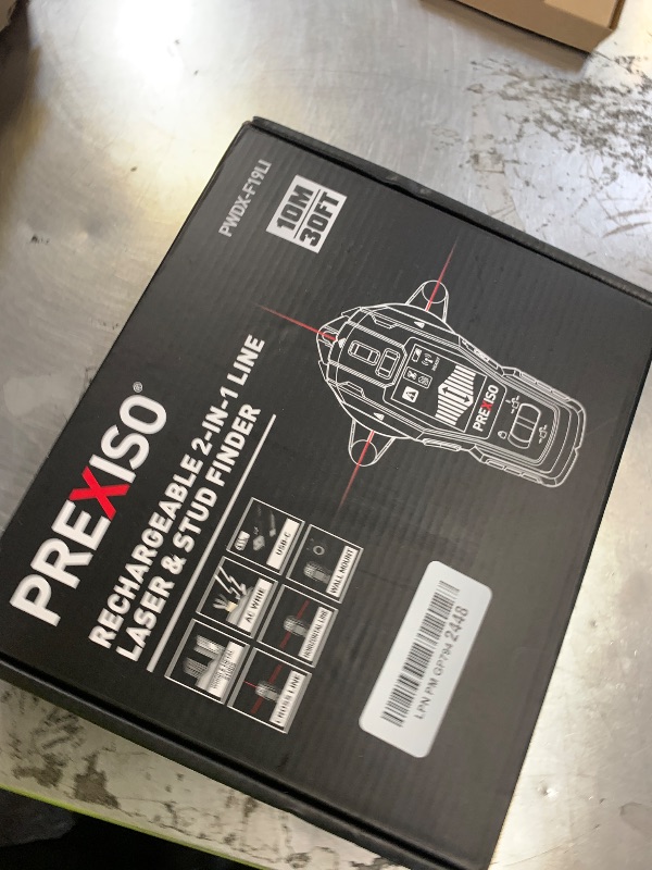 Photo 1 of PREXISO 2-in-1 Stud Finder with Laser Level, Rechargeable Multi Surface Cross Line Laser & Wall Stud Scanners Tool for Hanging Frames & Picture, Wood Ac Wire Metal Studs Joist Pipe Detection