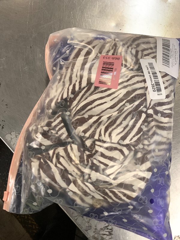 Photo 1 of SHAPELLX One Piece Swimsuit Full Coverage Tummy Control Swimwear Ruched V Neck Crisscross Back Beige Zebra Print X-Large
