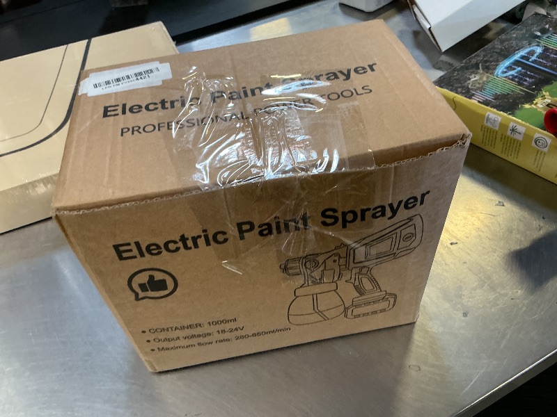 Photo 1 of Paint Sprayer, High-Efficiency Electric Spray Paint Gun with 2x4.0Ah Batteries, Easy to Clean & Use, 3 Spray Patterns for Furniture, Walls, Fences, DIY Projects