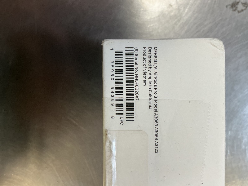 Photo 1 of Apple AirPods Pro 3 Wireless Earbuds, Active Noise Cancellation, Live Translation, Heart Rate Sensing, Hearing Aid Feature, Bluetooth Headphones, Spatial Audio, High-Fidelity Sound, USB-C Charging
